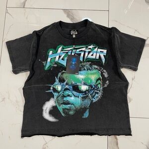 Hellstar The Future T-shirt, black/blue, size S